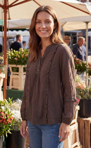 PREPAIR Camilla blouse - brown