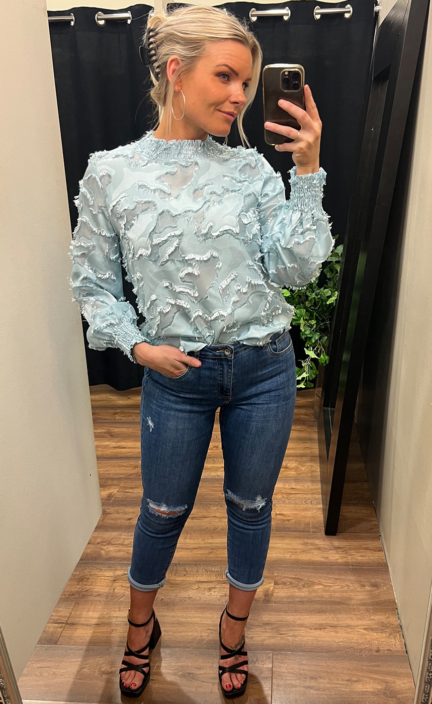 Uma blouse - powder blue