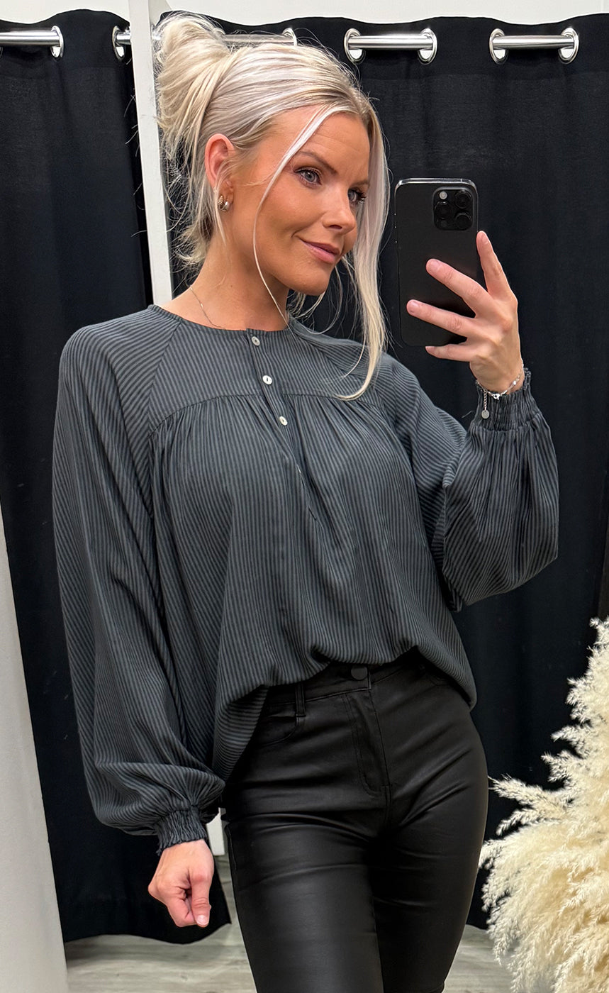 Nella blouse - blue grey