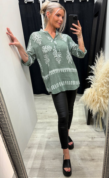 Safira blouse - agave green