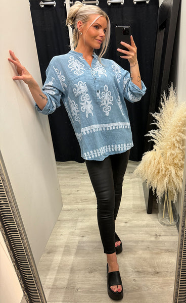 Safira blouse - ash blue