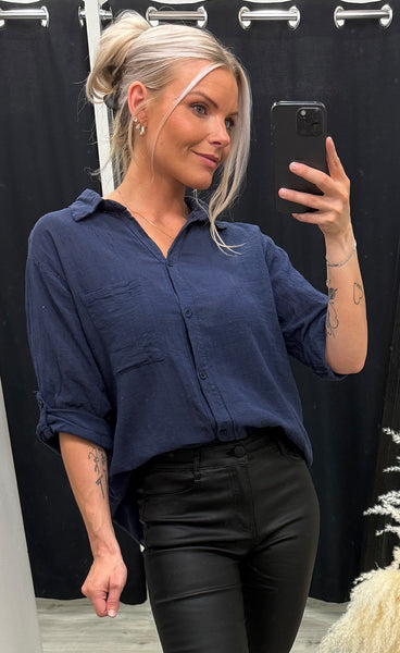 Alva blouse - navy