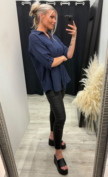 Alva blouse - navy