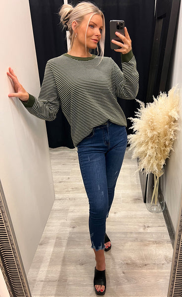Clara pullover - green mix
