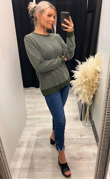 Clara pullover - green mix