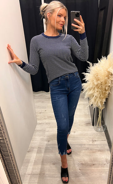 Clara pullover - navy mix