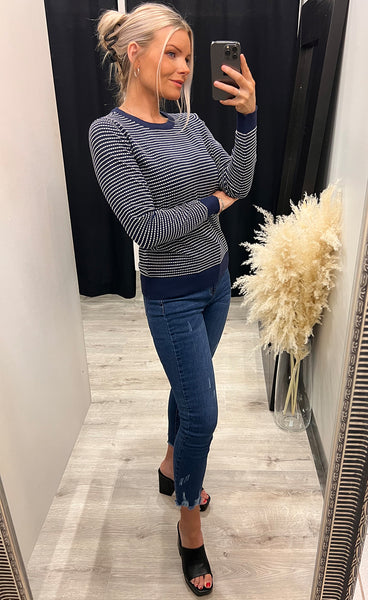 Clara pullover - navy mix