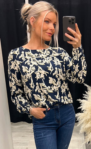 Meo blouse 1 - navy mix