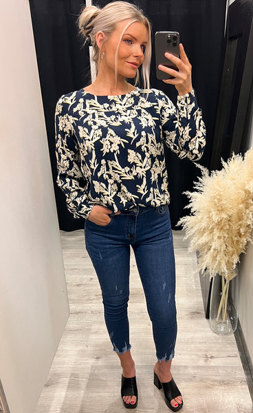 Meo blouse 1 - navy mix