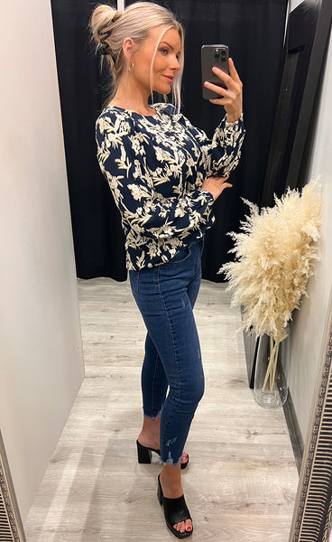 Meo blouse 1 - navy mix