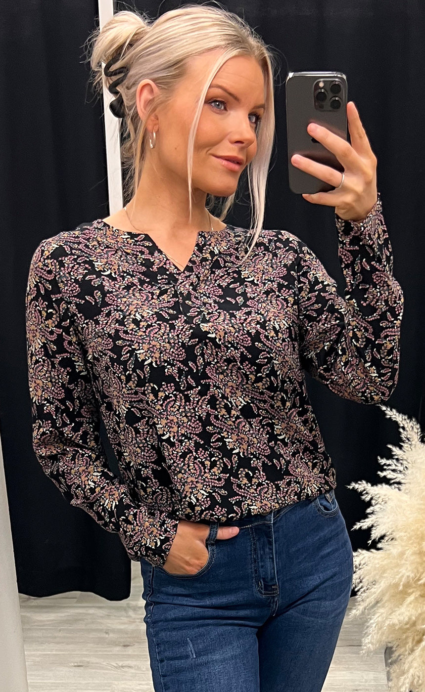 Kisa blouse 2 - black mix