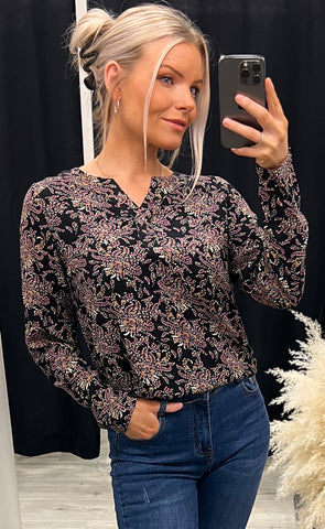 Kisa blouse 2 - black mix