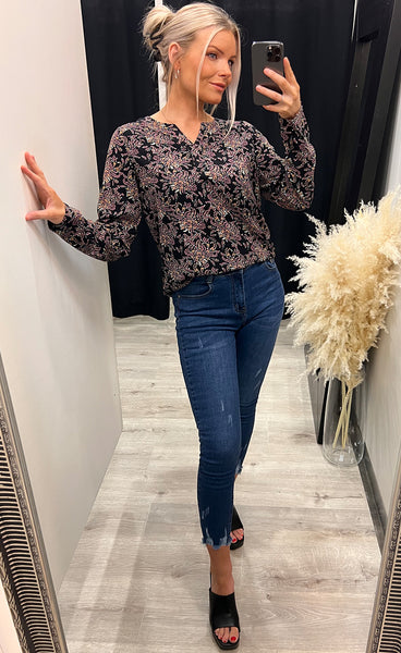 Kisa blouse 2 - black mix