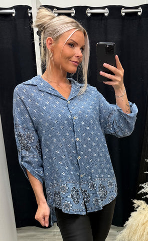Junia blouse - ash blue