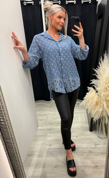 Junia blouse - ash blue