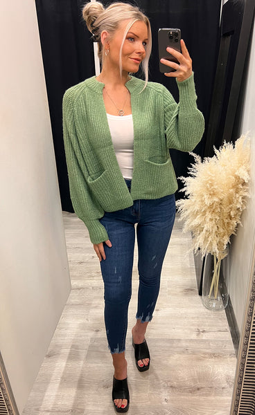 Beverly cardigan - green melange