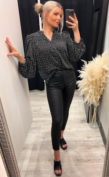 Hanalisa myrina shirt - black dot