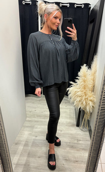 Nella blouse - blue grey