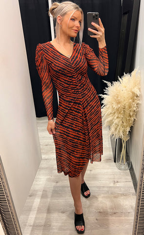 Ista dress - dye stripe