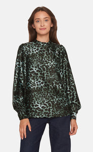 Vanti blouse - khaki/leo