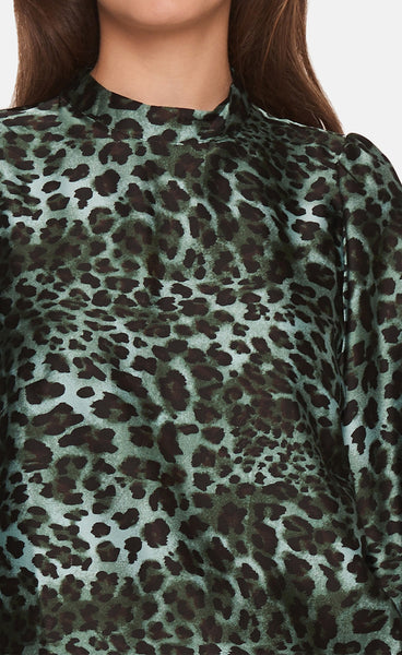 Vanti blouse - khaki/leo