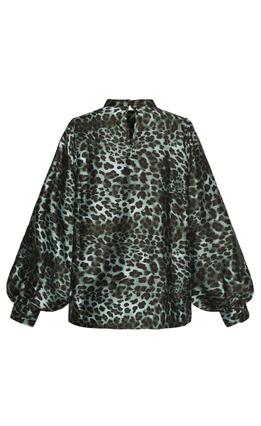 Vanti blouse - khaki/leo