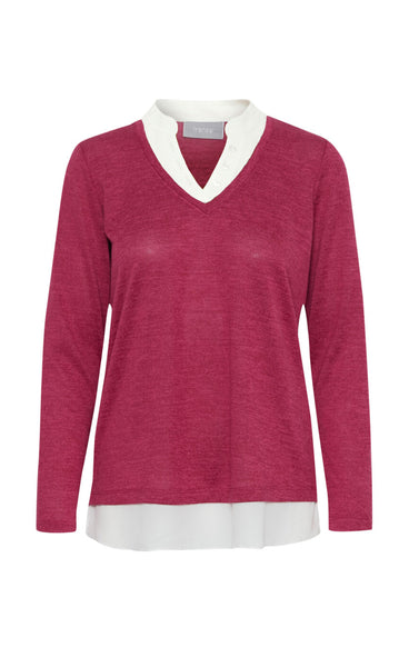 Rexan pullover 1 - berry white