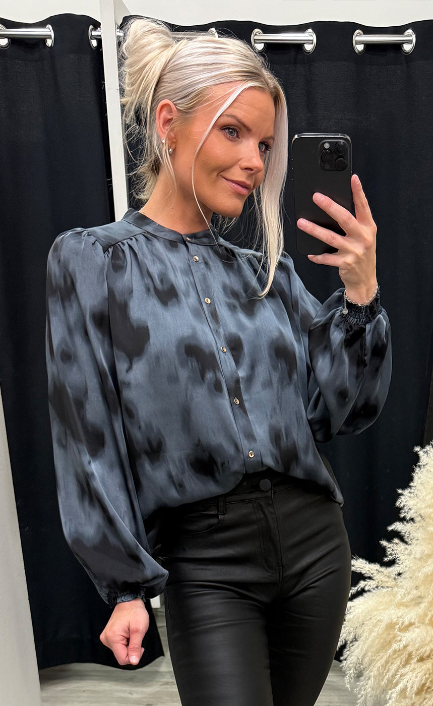 Jasmin blouse - grey black