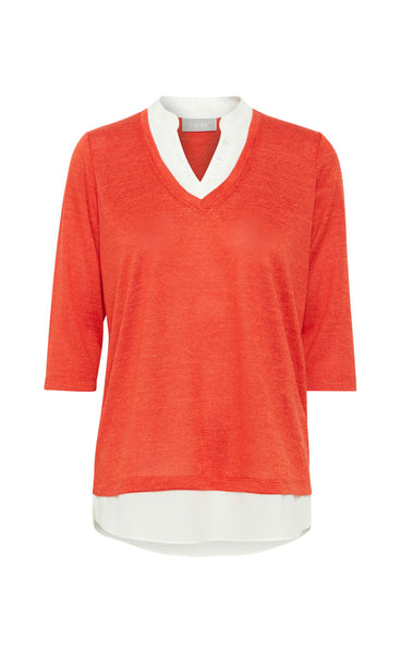 Rexan pullover 2 - orange white
