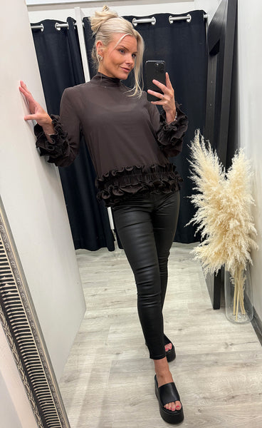 N-Latanietta blouse - chocolate
