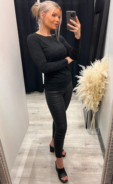 Rebel long sleeve - black lurex