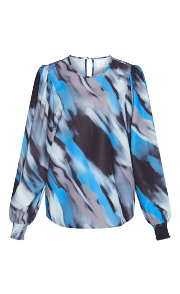 Ventia blouse - black/blue