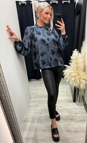 Jasmin blouse - grey black