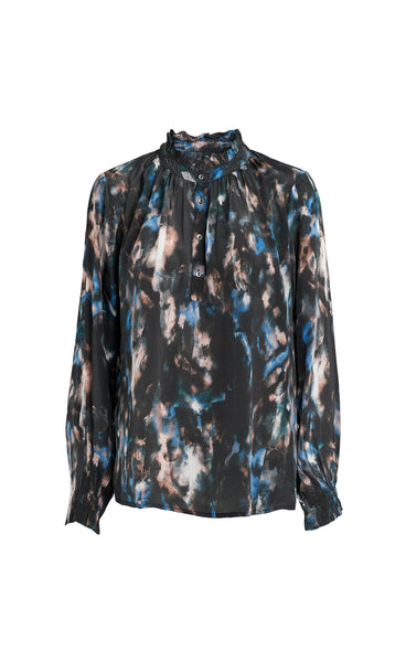 Agnes blouse - blue print