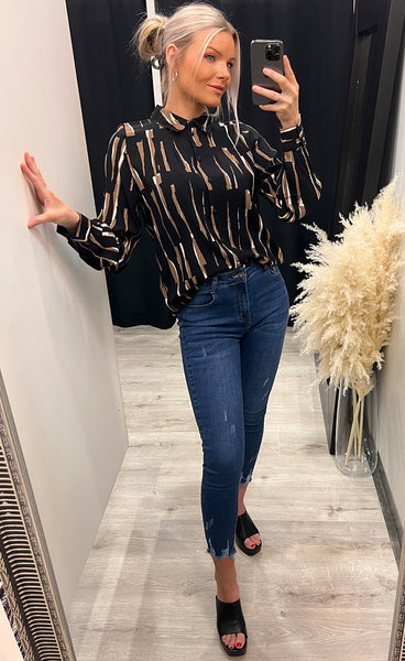 Glowy shirt 1 - cocoa creme