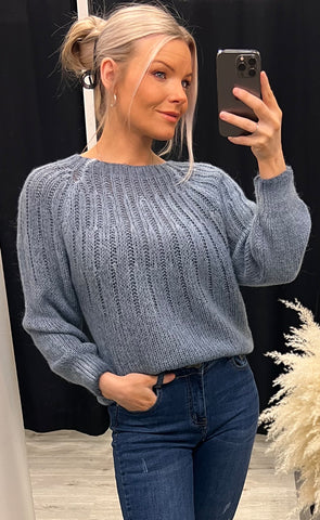 Carlie knit - jeans blue