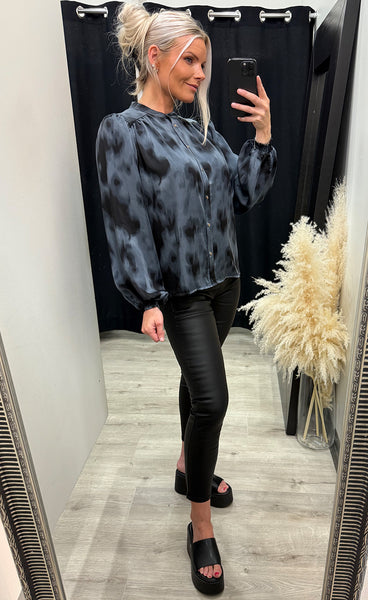 Jasmin blouse - grey black
