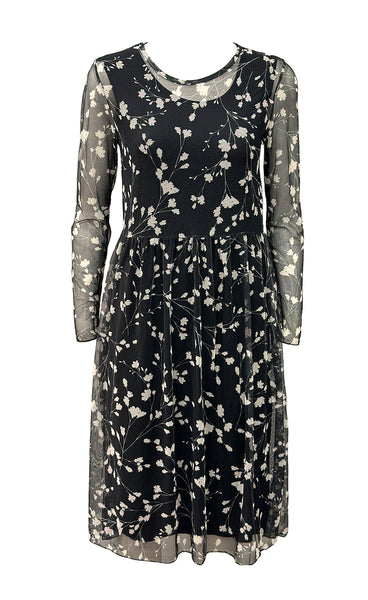 Zoe kjóll - blossom/black