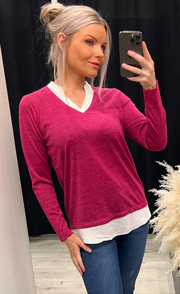 Rexan pullover 1 - berry white