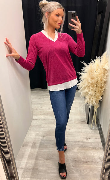 Rexan pullover 1 - berry white