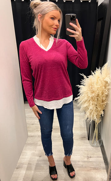 Rexan pullover 1 - berry white