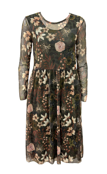 Zoe kjóll - floral/green