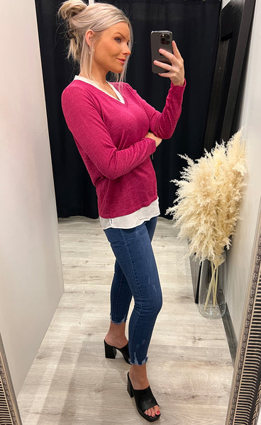 Rexan pullover 1 - berry white