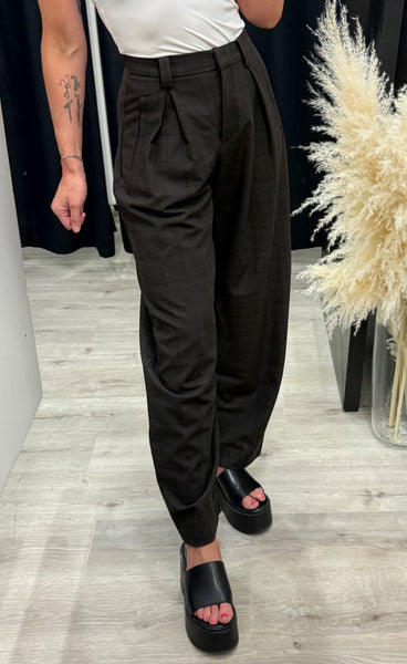 MSCH Johnna barrel pants - dark brown/corn