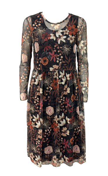 Zoe kjóll - floral/black