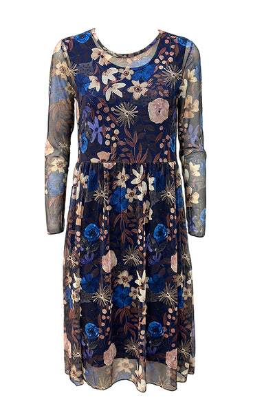 Zoe kjóll - floral/blue