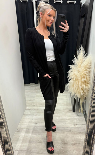 Sara long cardigan - black