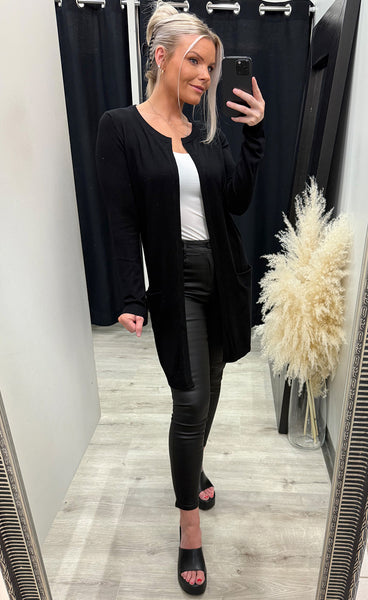 Sara long cardigan - black