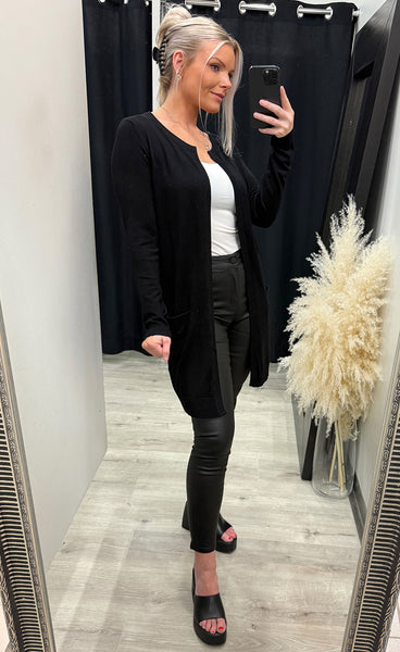 Sara long cardigan - black