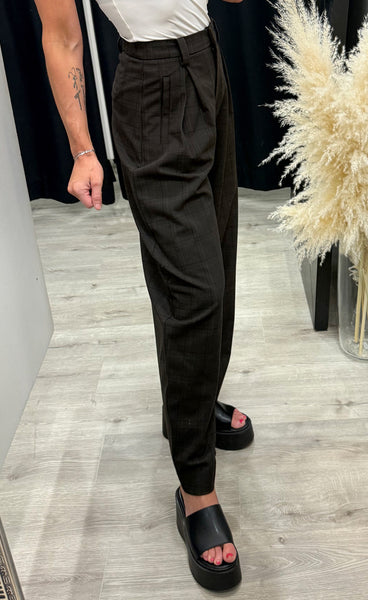 MSCH Johnna barrel pants - dark brown/corn